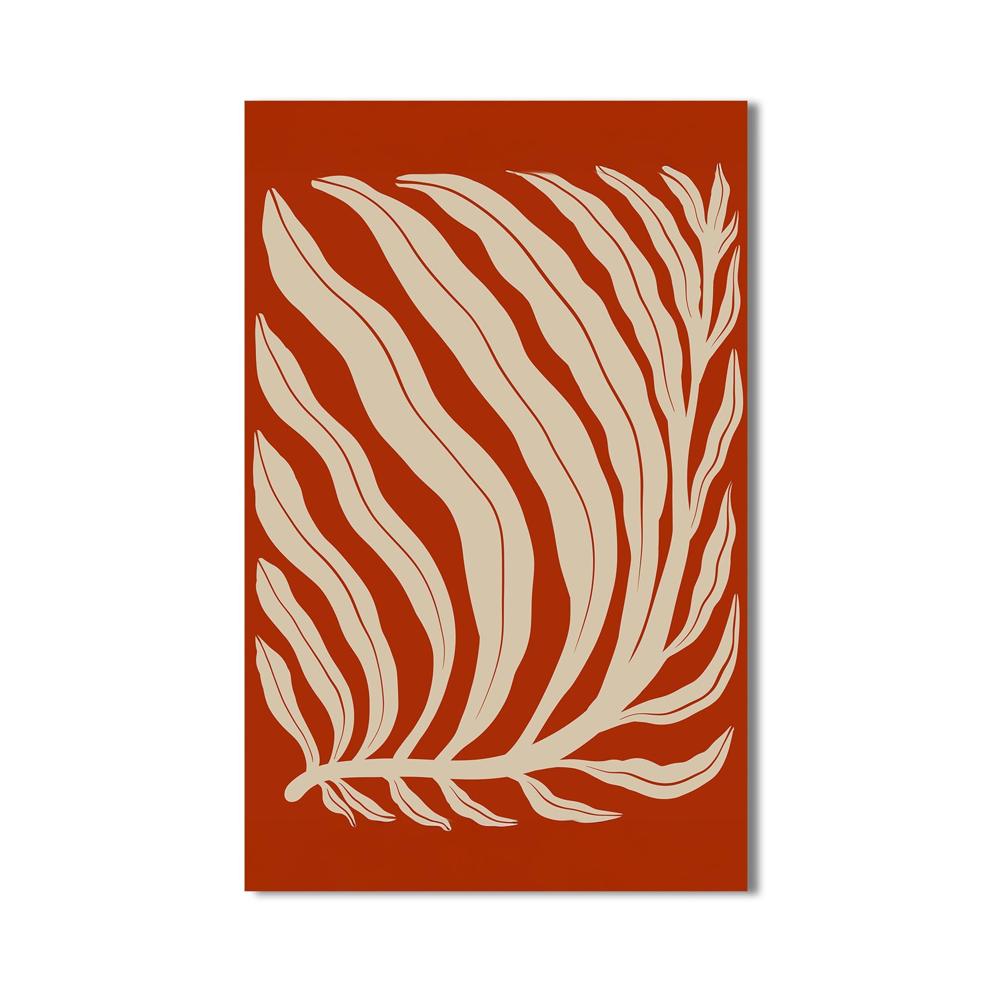 Artronauts Glass Print Rust Palm Flow– Bohemian Tempered Glass Wall Art