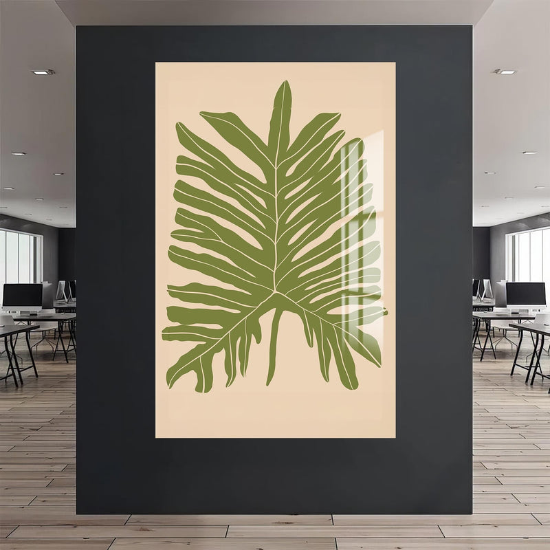 Artronauts Glass Print Green Fern Balance– Bohemian Tempered Glass Wall Art
