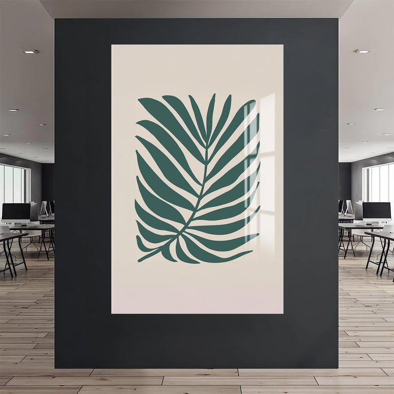 Artronauts Glass Print Teal Palm Grace– Bohemian Tempered Glass Wall Art