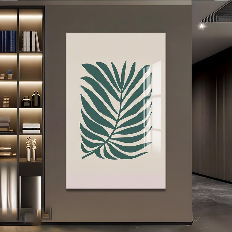 Artronauts Glass Print Teal Palm Grace– Bohemian Tempered Glass Wall Art