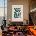 Artronauts Glass Print Teal Palm Grace– Bohemian Tempered Glass Wall Art