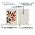 Artronauts Glass Print Terracotta Branches– Bohemian Tempered Glass Wall Art