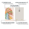 Artronauts Glass Print Multitone Monstera– Bohemian Tempered Glass Wall Art