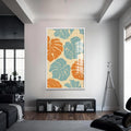 Artronauts Glass Print S | 72x46 cm | 28.3"x18.1" / White Coastal Monstera– Bohemian Tempered Glass Wall Art