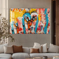 Artronauts Glass Print Abstract Crane Duo – Animal Tempered Glass Wall Art