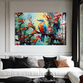Artronauts Glass Print Colorful Spring Bird – Animal Tempered Glass Wall Art