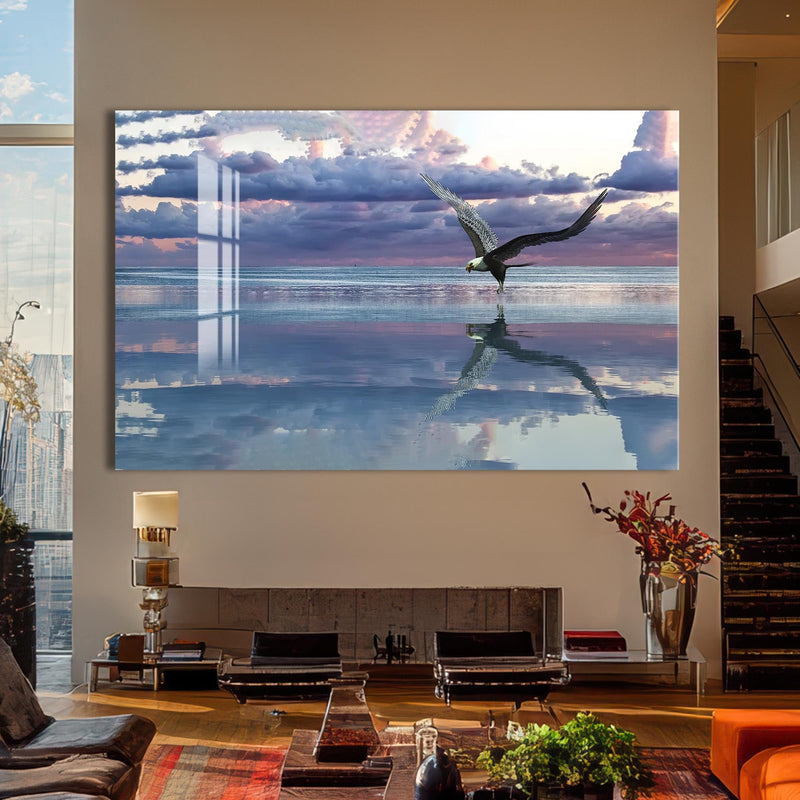Artronauts Glass Print Sunset Flight – Animal Tempered Glass Wall Art