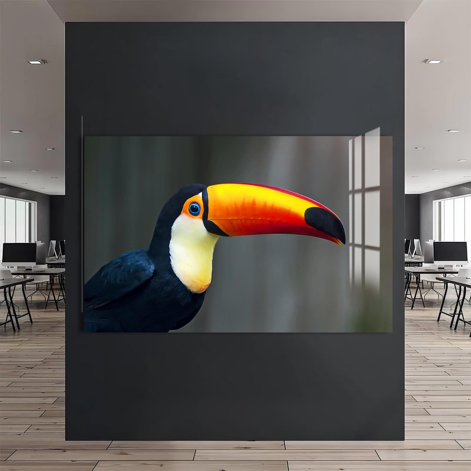 Artronauts Glass Print Toucan Splash – Animal Tempered Glass Wall Art