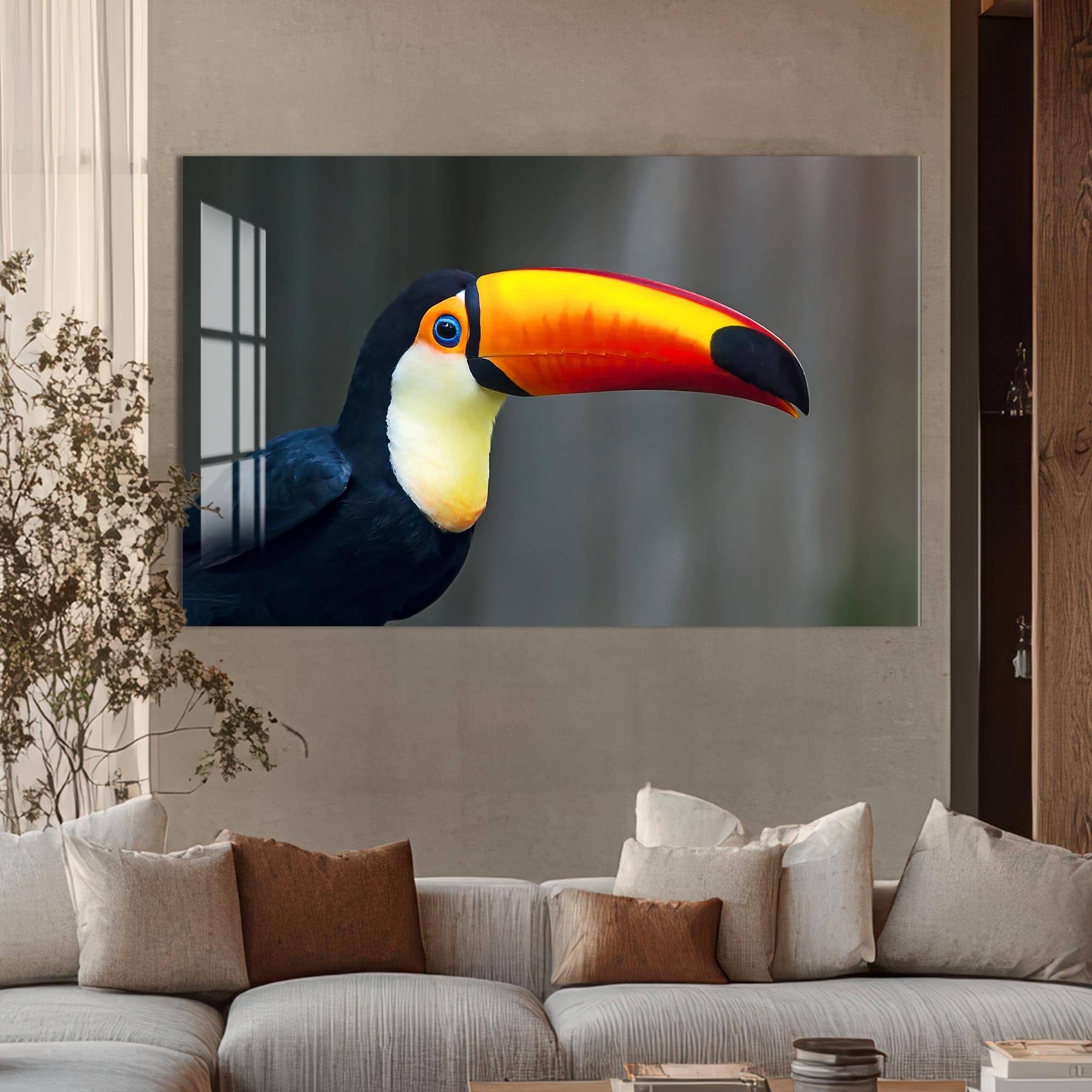 Artronauts Glass Print Toucan Splash – Animal Tempered Glass Wall Art