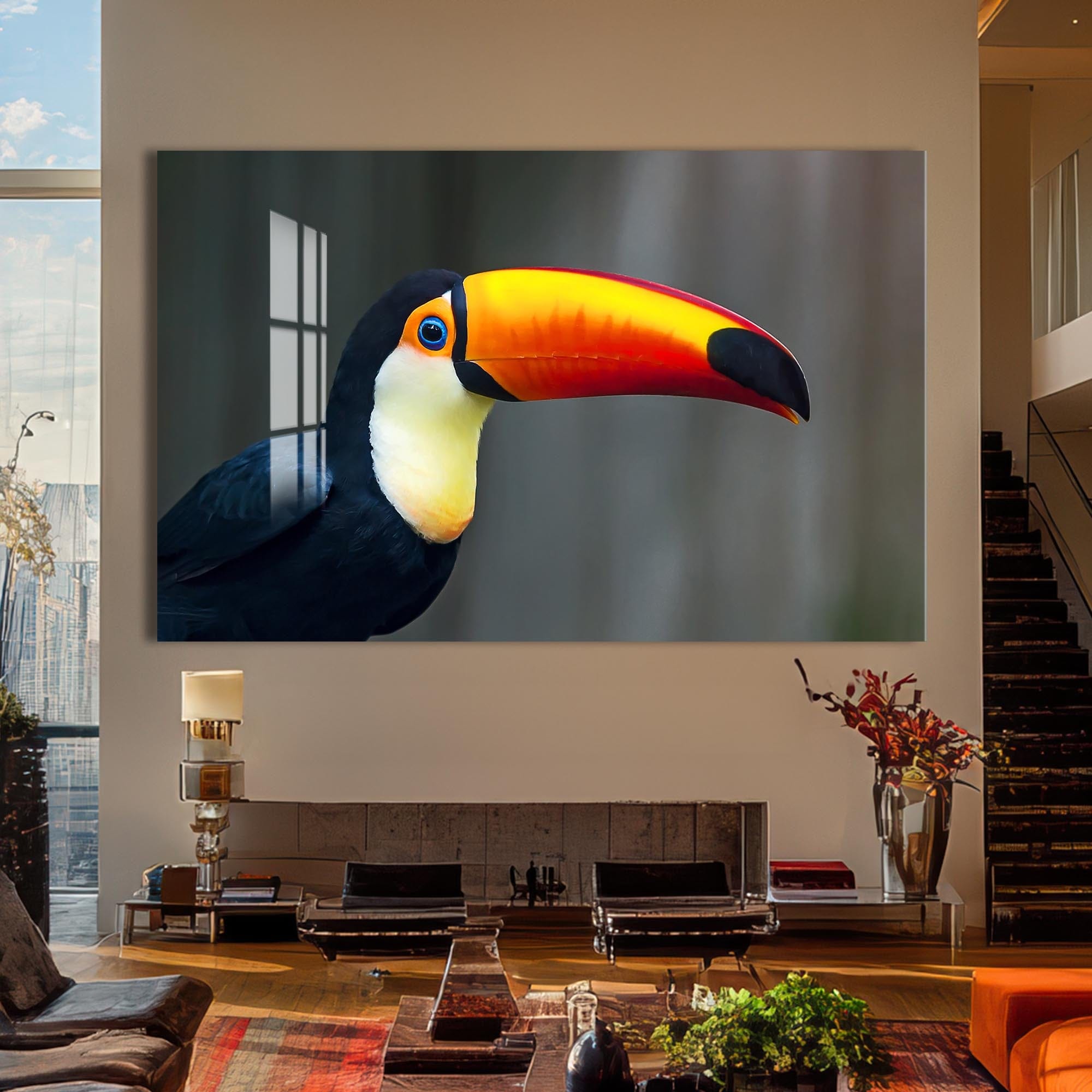 Artronauts Glass Print Toucan Splash – Animal Tempered Glass Wall Art