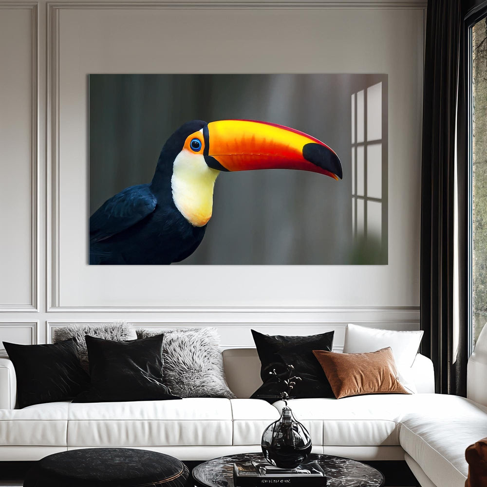 Artronauts Glass Print Toucan Splash – Animal Tempered Glass Wall Art