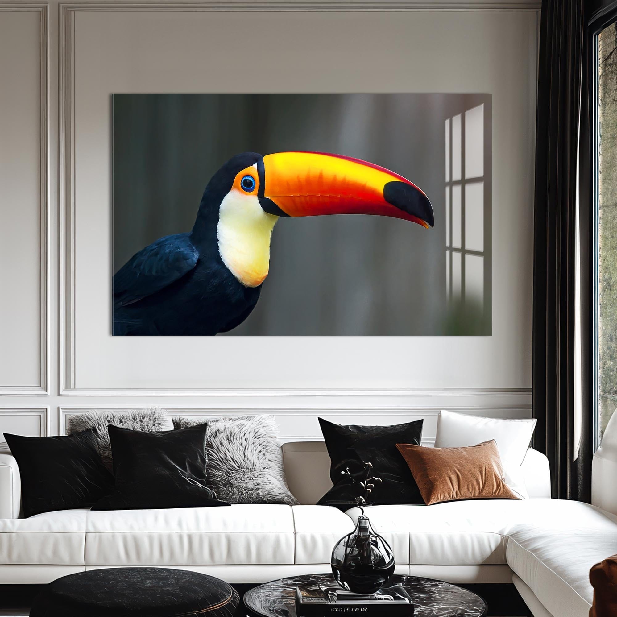 Artronauts Glass Print Toucan Splash – Animal Tempered Glass Wall Art