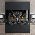 Artronauts Glass Print Owl Gaze – Animal Tempered Glass Wall Art