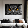 Artronauts Glass Print Owl Gaze – Animal Tempered Glass Wall Art