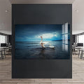 Artronauts Glass Print Swans at the Shoreline – Animal Tempered Glass Wall Art