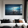 Artronauts Glass Print Swans at the Shoreline – Animal Tempered Glass Wall Art