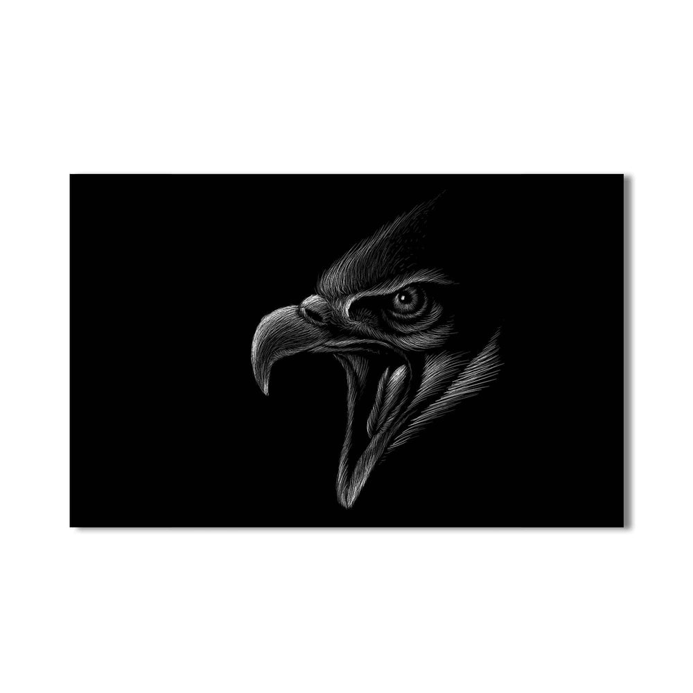 Artronauts Glass Print Screaming Eagle Sketch – Animal Tempered Glass Wall Art
