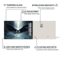 Artronauts Glass Print Eagle in Divine Light – Animal Tempered Glass Wall Art