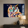 Artronauts Glass Print Vivid Owl Expression – Animal Tempered Glass Wall Art