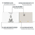 Artronauts Glass Print Mindful Silence- Buddhism Tempered Glass Wall Art