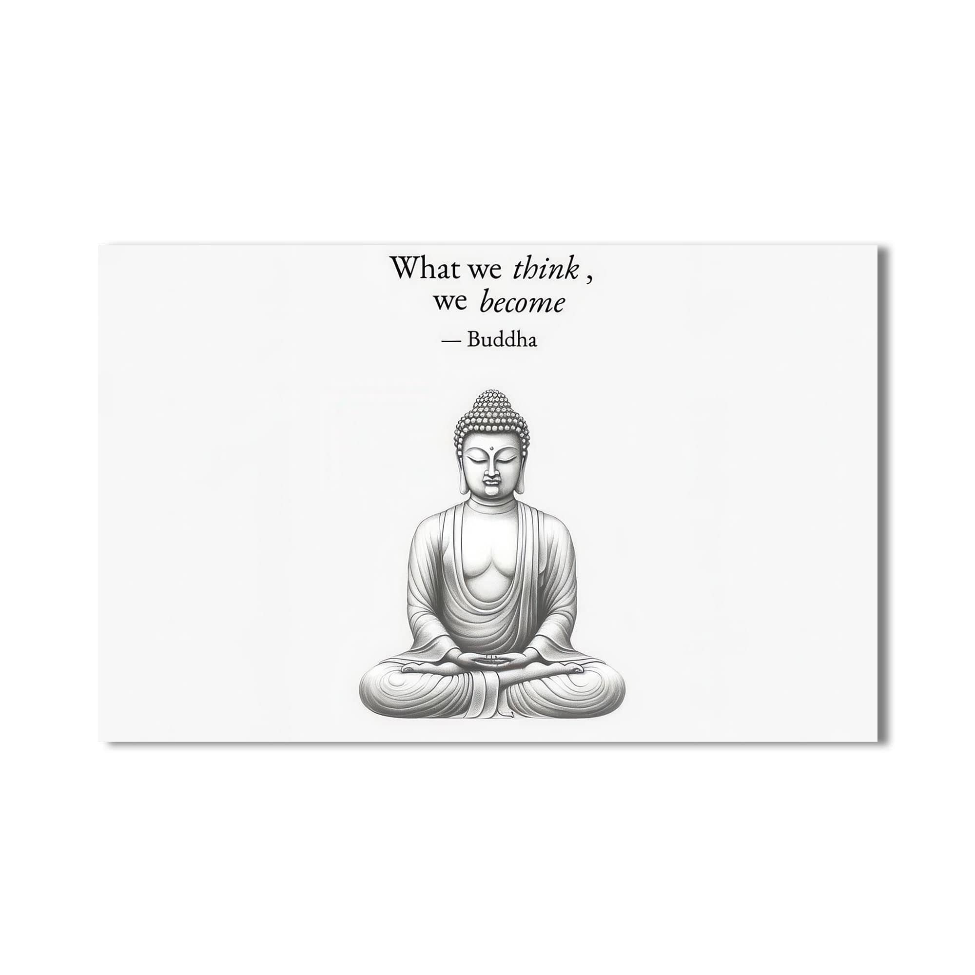 Artronauts Glass Print Mindful Silence- Buddhism Tempered Glass Wall Art