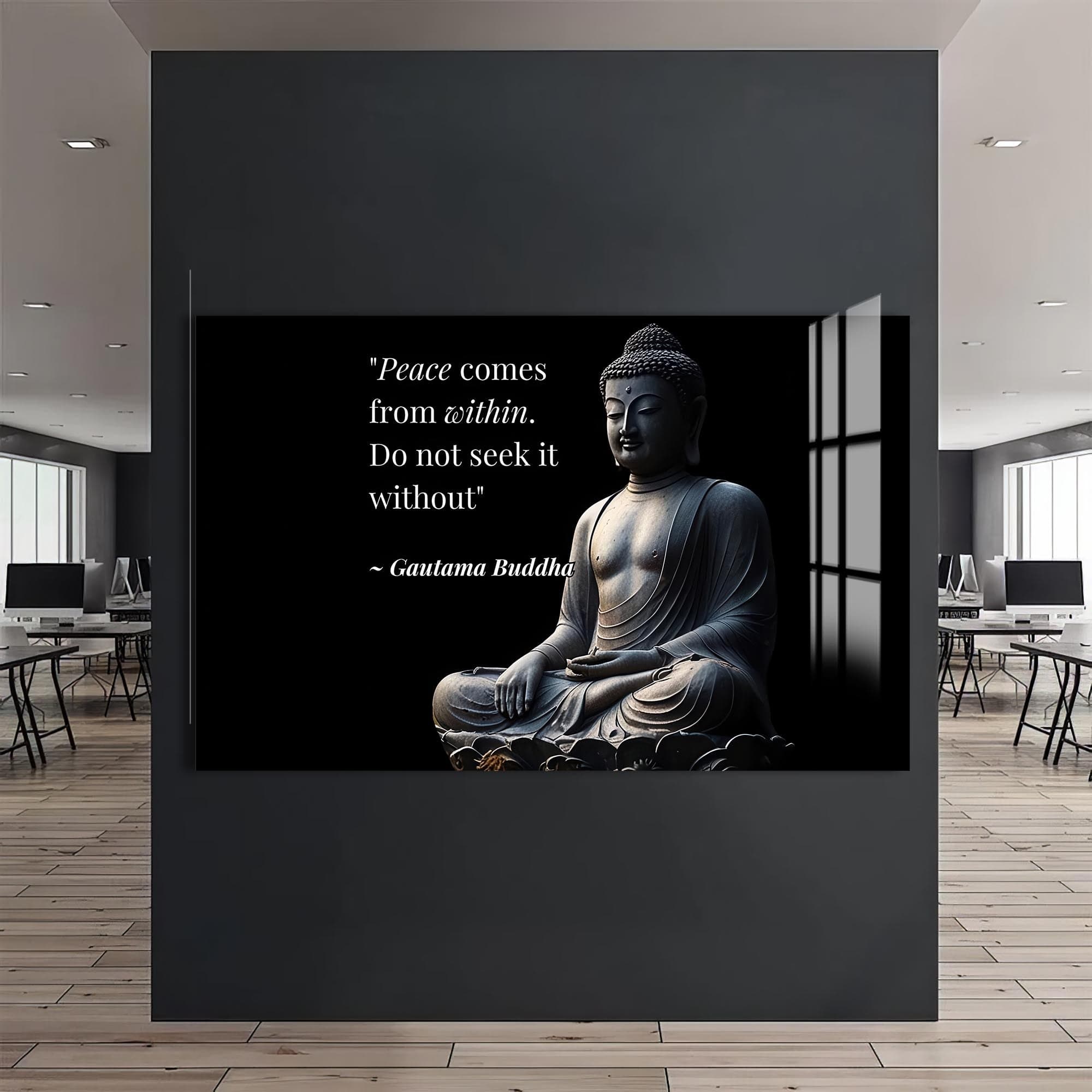 Artronauts Glass Print Inner Peace- Buddhism Tempered Glass Wall Art