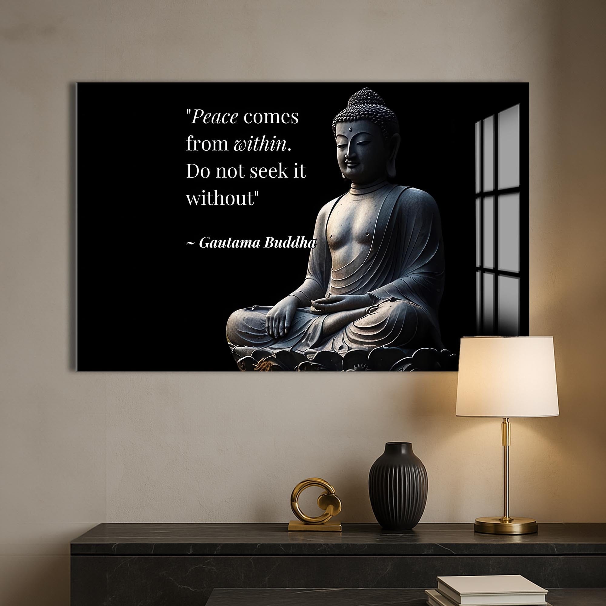 Artronauts Glass Print Inner Peace- Buddhism Tempered Glass Wall Art