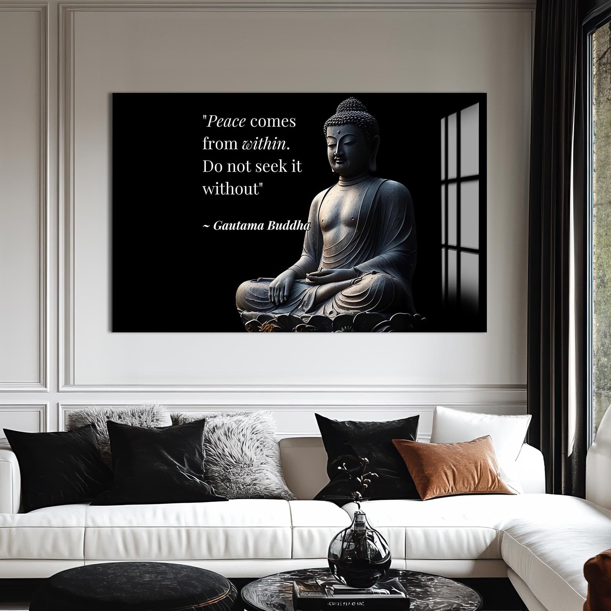 Artronauts Glass Print Inner Peace- Buddhism Tempered Glass Wall Art