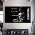 Artronauts Glass Print S | 72x46 cm | 28.3"x18.1" / Walnut Inner Peace- Buddhism Tempered Glass Wall Art