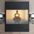 Artronauts Glass Print Lotus Reflection- Buddhism Tempered Glass Wall Art