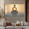 Artronauts Glass Print Lotus Reflection- Buddhism Tempered Glass Wall Art