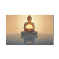 Artronauts Glass Print Lotus Reflection- Buddhism Tempered Glass Wall Art
