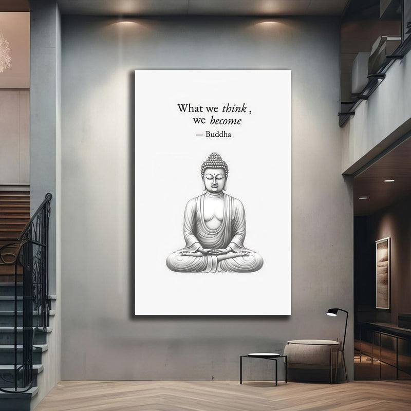 Artronauts Glass Print Mind Becomes-  Buddhism Tempered Glass Wall Art