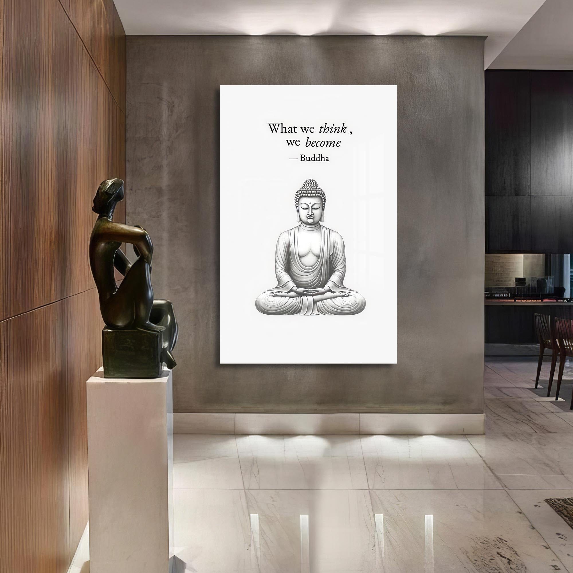 Artronauts Glass Print Mind Becomes-  Buddhism Tempered Glass Wall Art