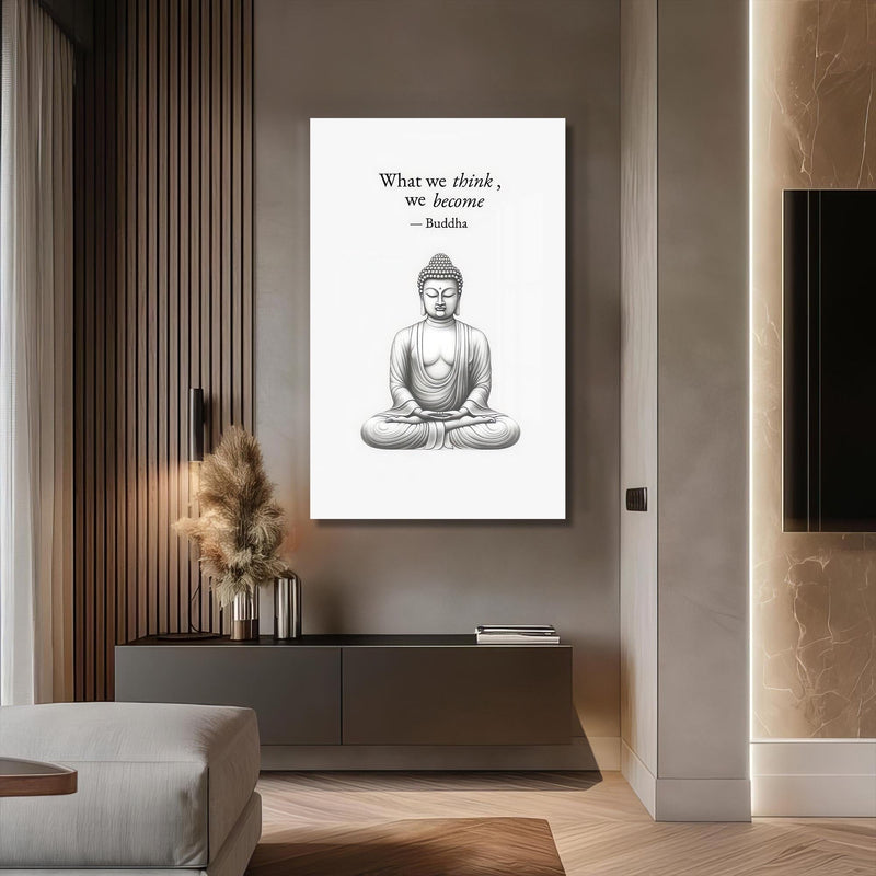 Artronauts Glass Print Mind Becomes-  Buddhism Tempered Glass Wall Art