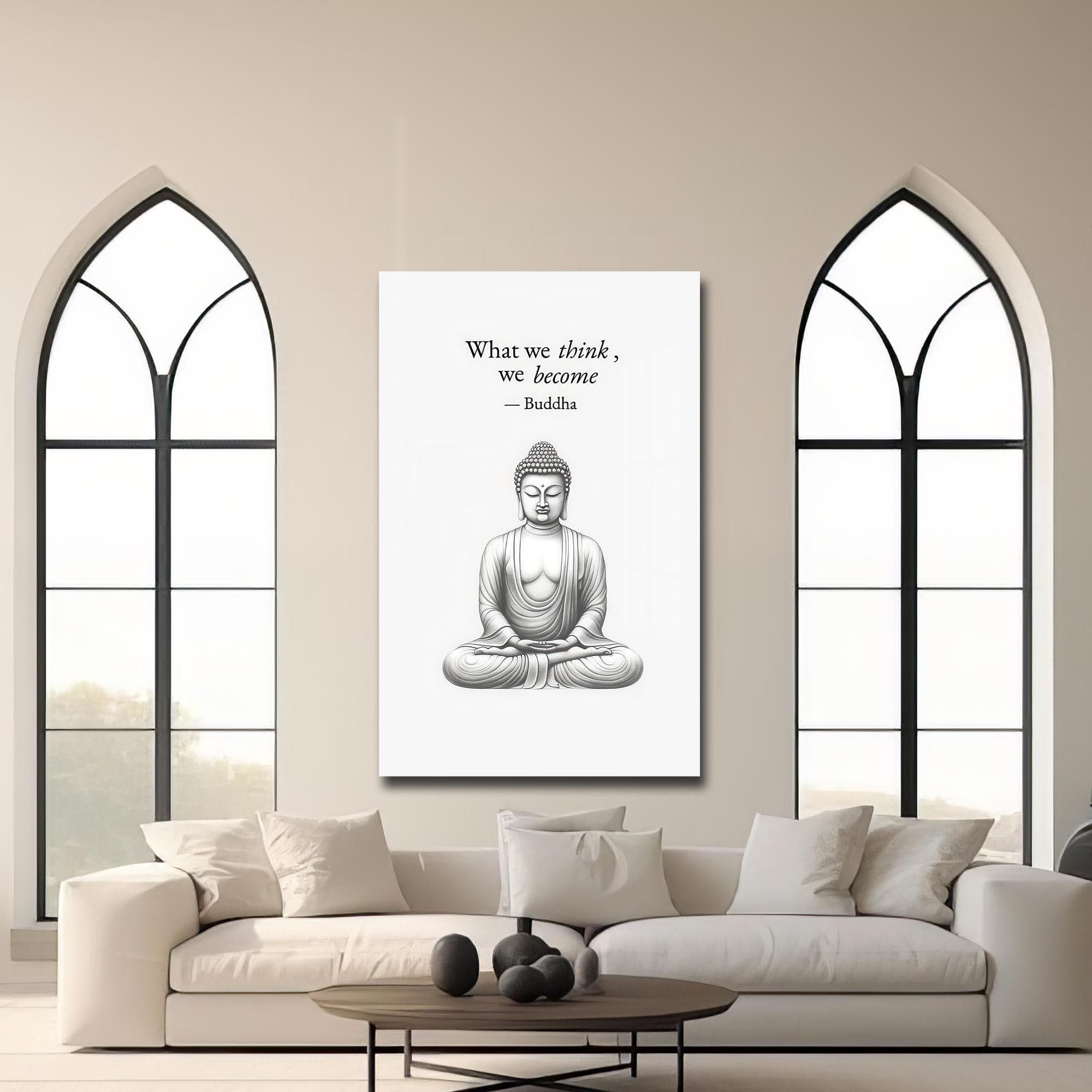 Artronauts Glass Print Mind Becomes-  Buddhism Tempered Glass Wall Art