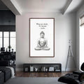 Artronauts Glass Print S | 72x46 cm | 28.3"x18.1" / Walnut Mind Becomes-  Buddhism Tempered Glass Wall Art