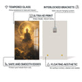 Artronauts Glass Print Golden Nirvana- Buddhism Tempered Glass Wall Art