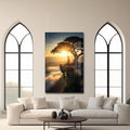 Artronauts Glass Print Edge of Stillness- Buddhism Tempered Glass Wall Art