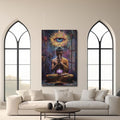 Artronauts Glass Print Lotus Prayer- Buddhism Tempered Glass Wall Art