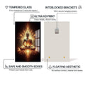 Artronauts Glass Print Lotus of Enlightenment- Buddhism Tempered Glass Wall Art