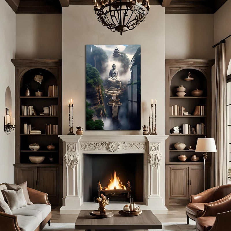 Artronauts Glass Print Path to Awakening- Buddhism Tempered Glass Wall Art