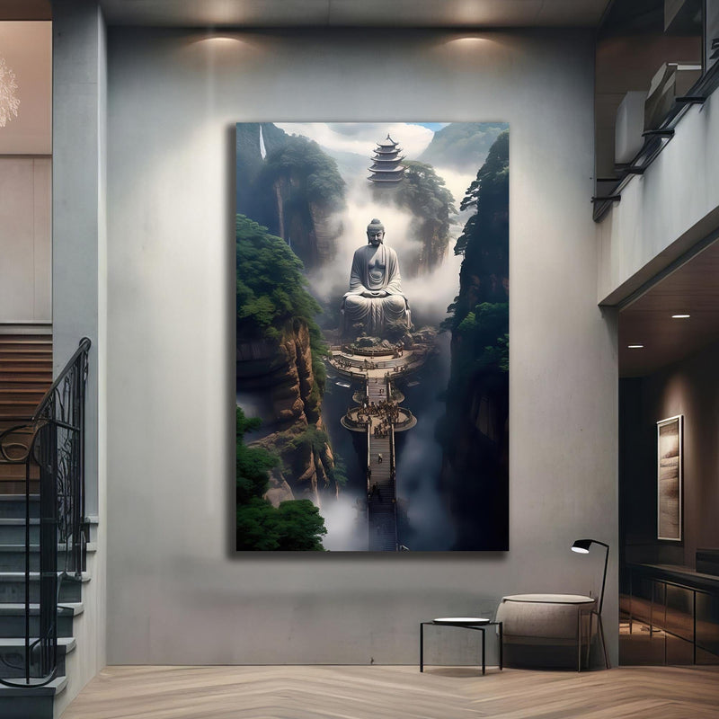 Artronauts Glass Print Path to Awakening- Buddhism Tempered Glass Wall Art