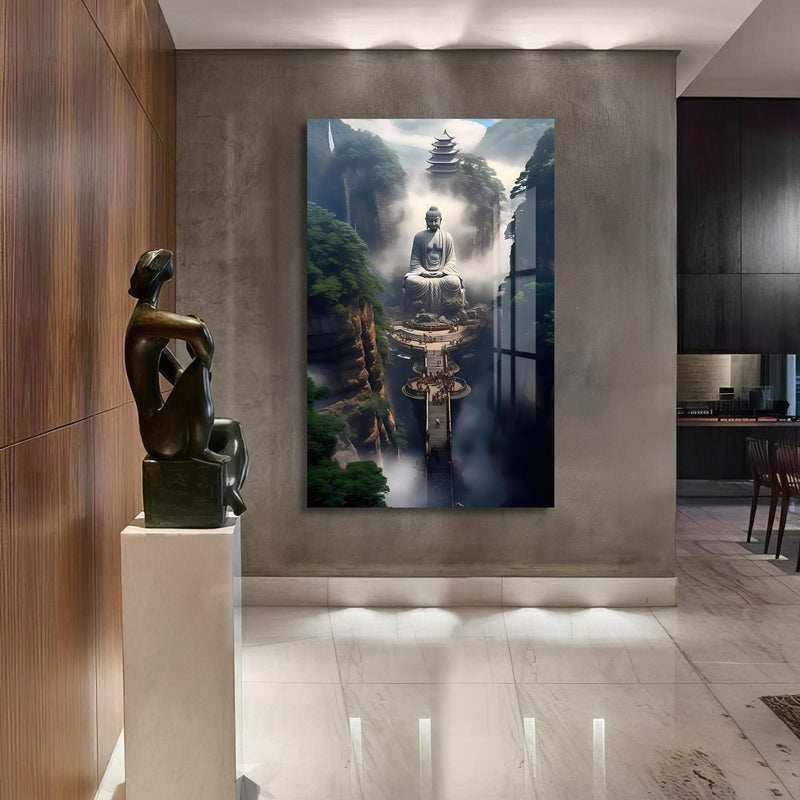 Artronauts Glass Print Path to Awakening- Buddhism Tempered Glass Wall Art