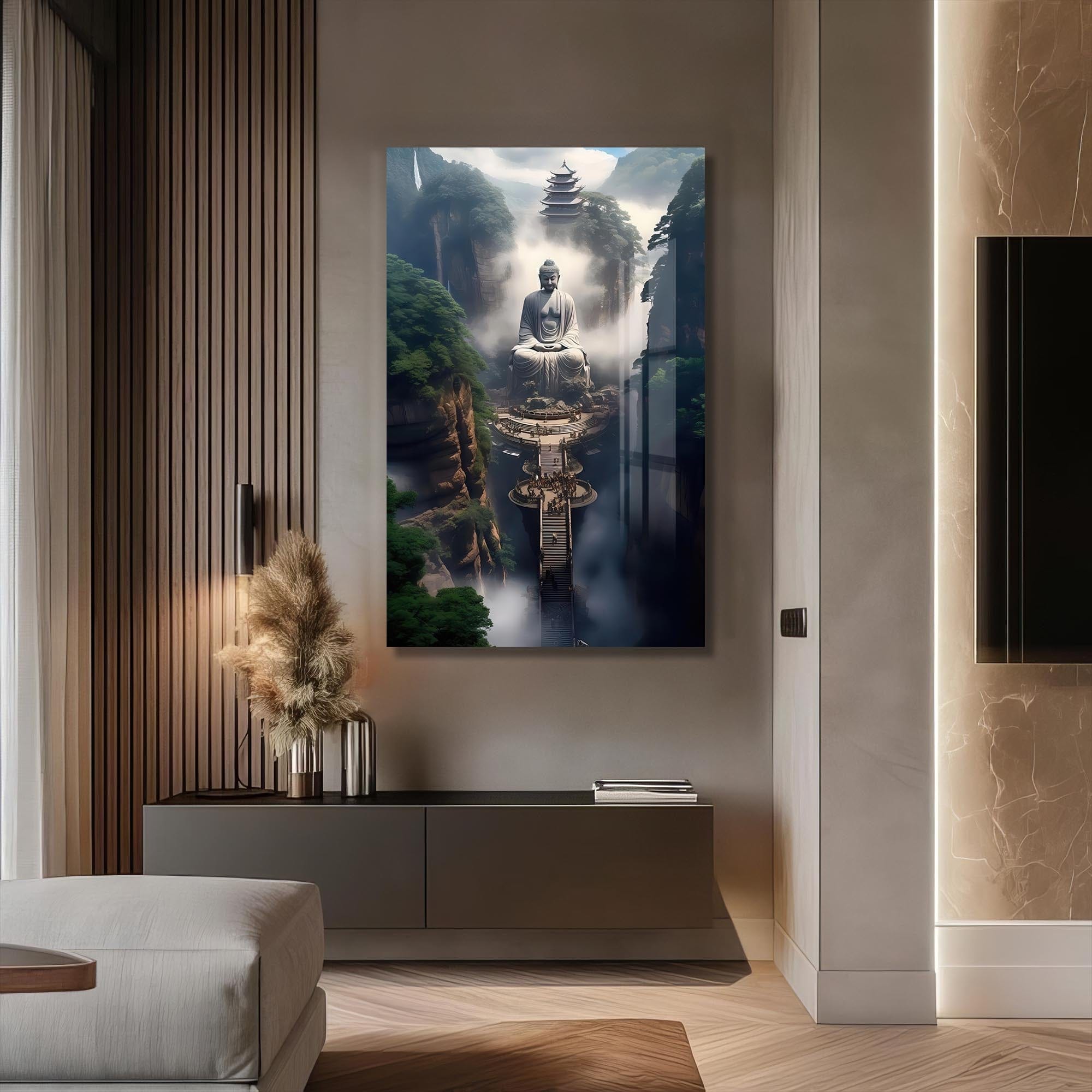 Artronauts Glass Print Path to Awakening- Buddhism Tempered Glass Wall Art