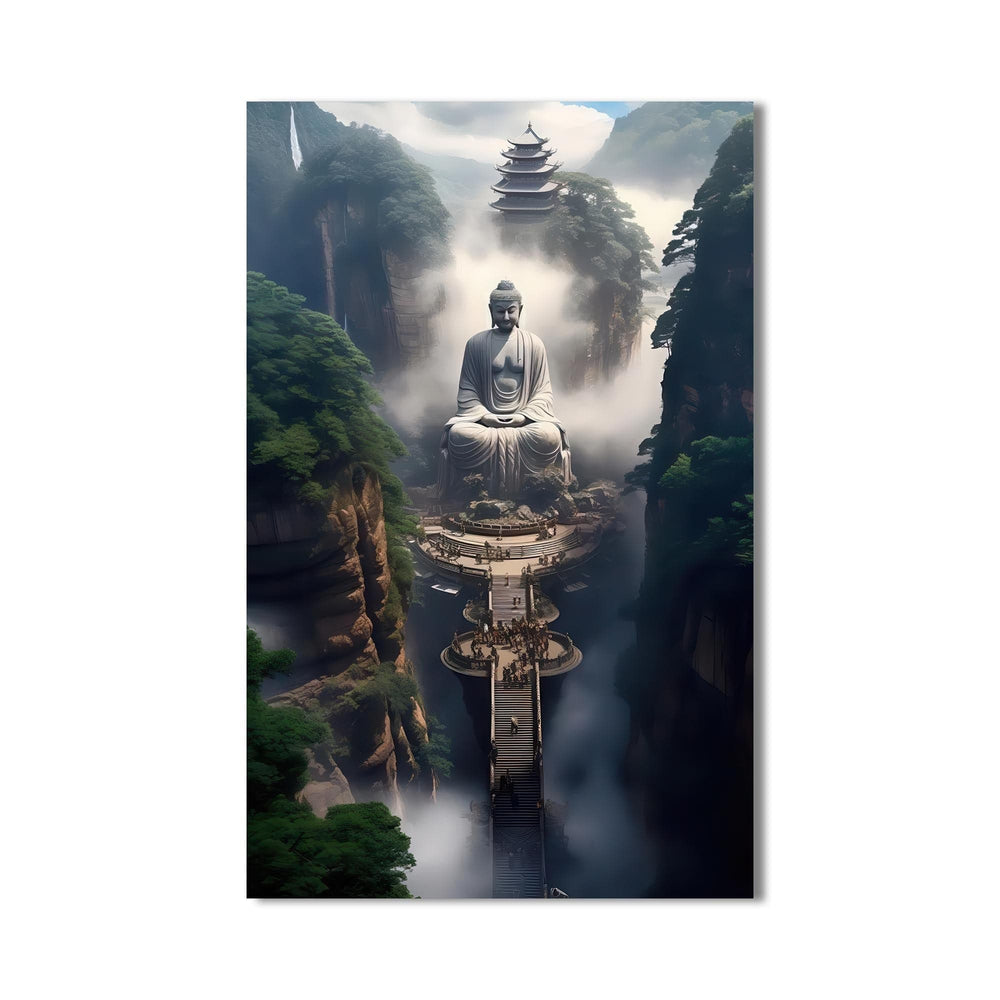 Artronauts Glass Print Path to Awakening- Buddhism Tempered Glass Wall Art