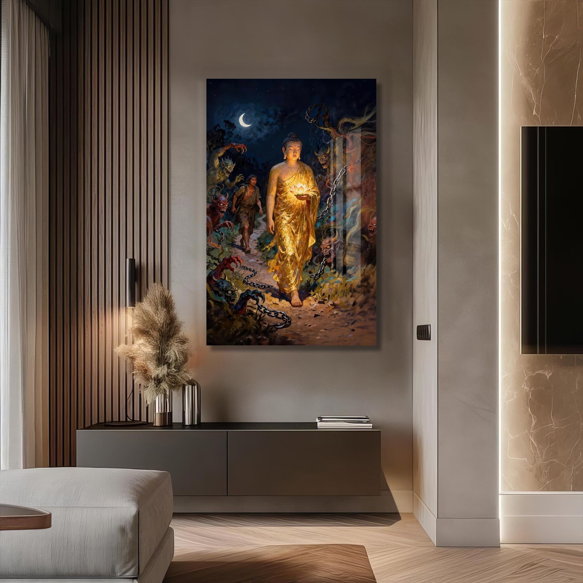 Artronauts Glass Print Lotus Within- Buddhism Tempered Glass Wall Art