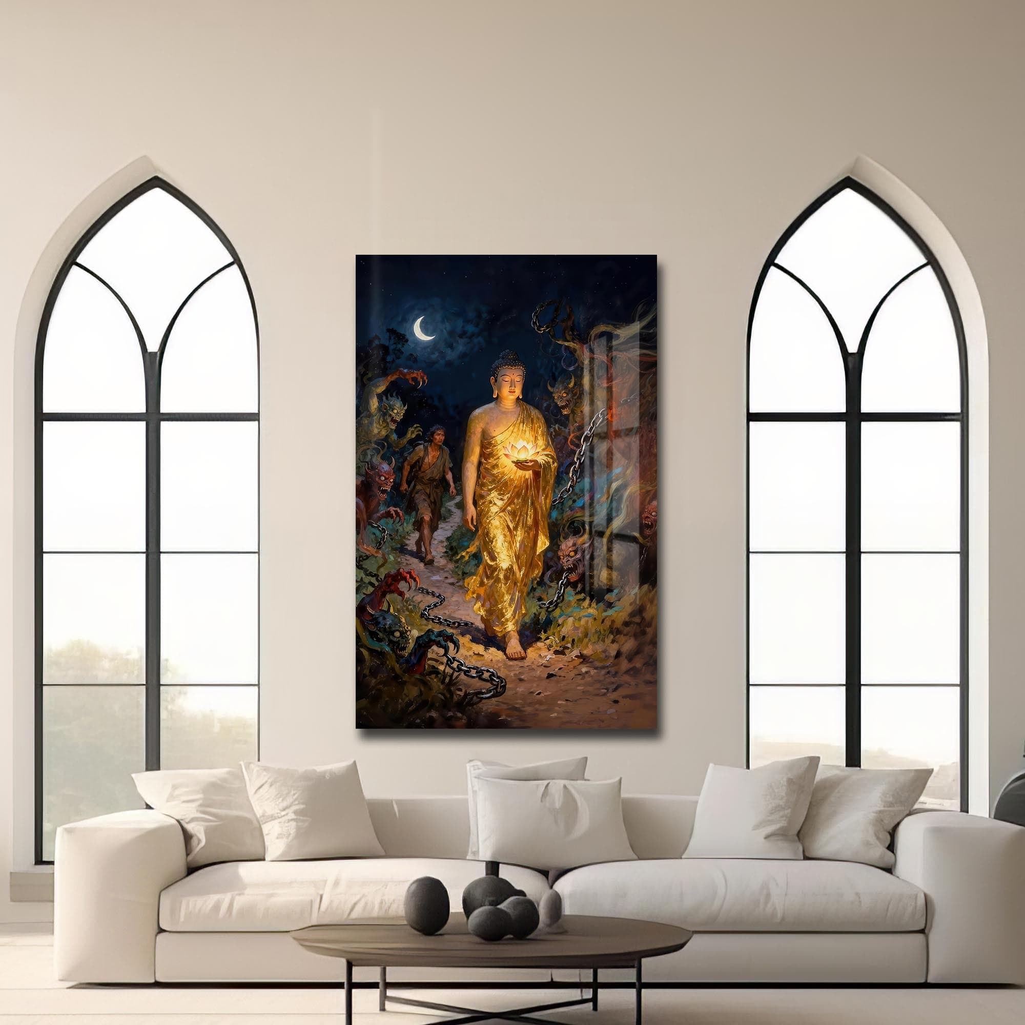 Artronauts Glass Print Lotus Within- Buddhism Tempered Glass Wall Art