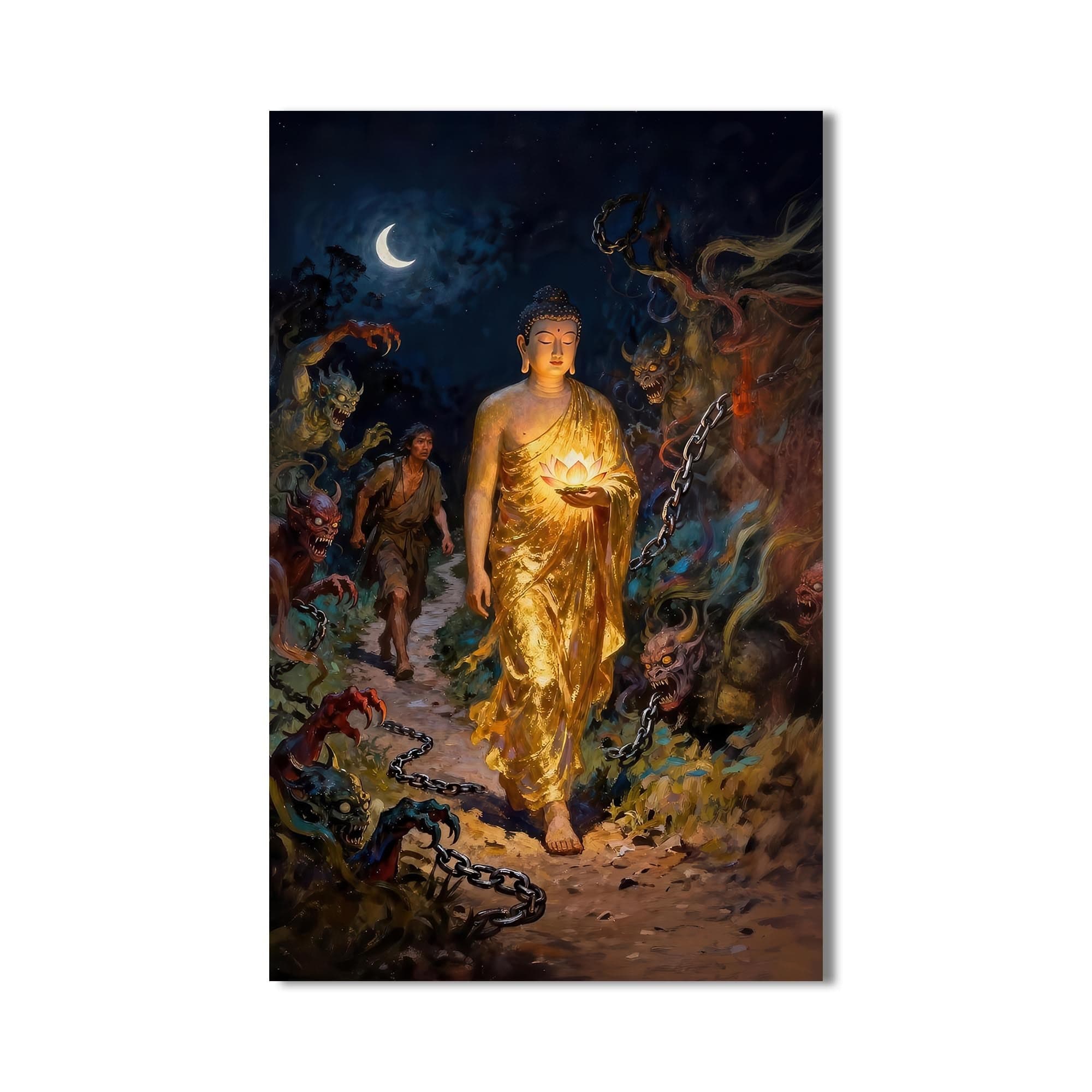 Artronauts Glass Print Lotus Within- Buddhism Tempered Glass Wall Art