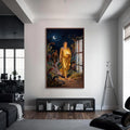 Artronauts Glass Print S | 72x46 cm | 28.3"x18.1" / Walnut Lotus Within- Buddhism Tempered Glass Wall Art